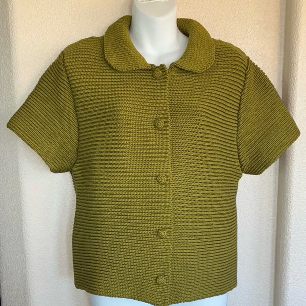 Zara Olive Green Knit Blouse